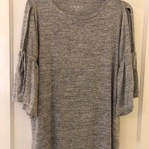 Loft shirt. Open sleeve with cute tie detail sizeM